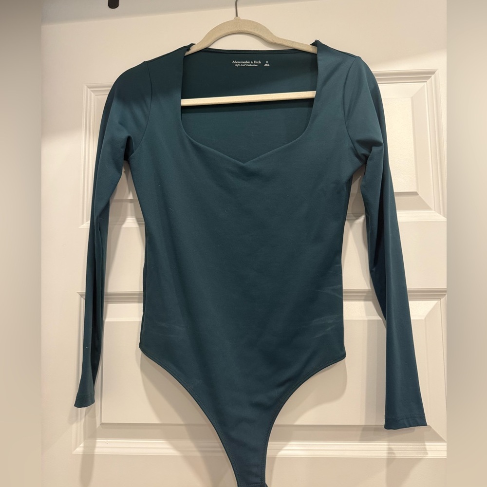 Abercrombie & Fitch Deep Teal Long Sleeve Bodysuit